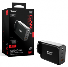XPower GW240 240W PD 3.1 Gan 4輸出智能充電器 - 全球最細