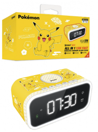 Pokémon Pikachu 多合一15W無線充電夜燈鬧鐘